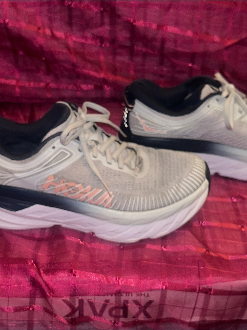 Hoka One One Women's Running Shoes in Light Gray and Black